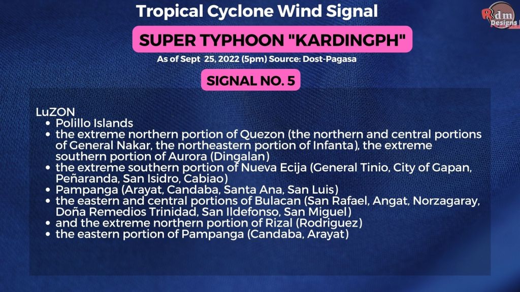 Super Typhoon #KardingPH -Signal No. 5 - TCWS No. 5