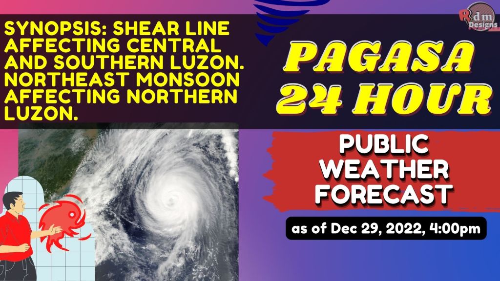 BAGYO/LPA | Public Weather Forecast |Dec 29, 2022, 4pm | Pagasa Weather Forecast | WEATHER UPDATE TODAY
