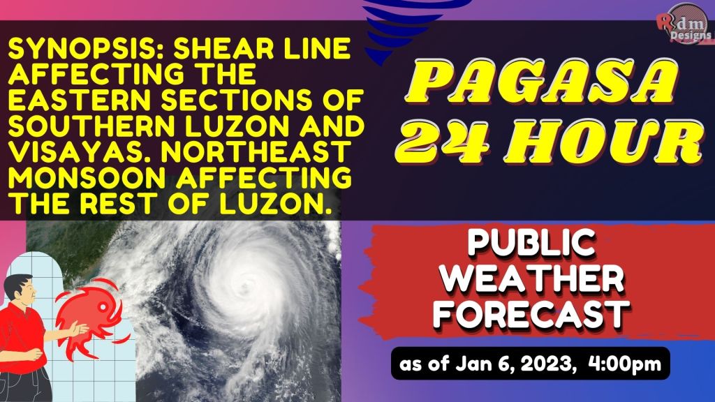 BAGYO/LPA | Public Weather Forecast |Jan 6, 2023, 4pm | Pagasa Weather Forecast | WEATHER UPDATE TODAY

