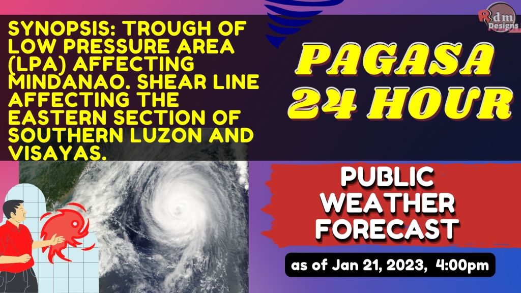 BAGYO/LPA | Public Weather Forecast |Jan 21, 2023, 4pm | Pagasa Weather Forecast | WEATHER UPDATE TODAY
